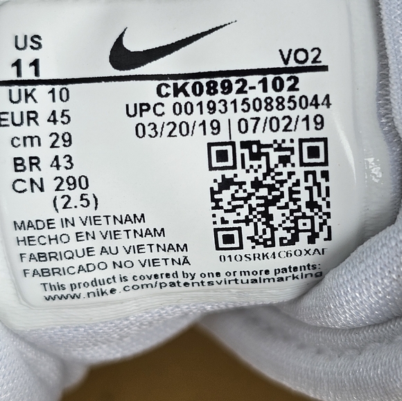 Nike Air Max Uptempo 95 Lakers Basketball Shoe Size Mens 11 - CK0892-102 - Picture 7 of 7